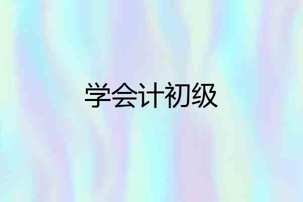 学会计初级