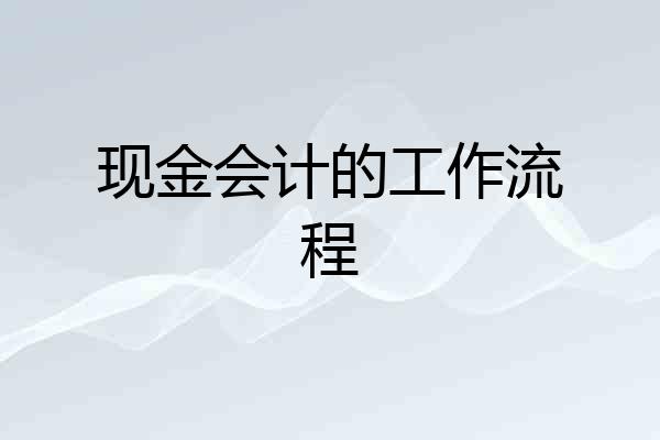 现金会计的工作流程