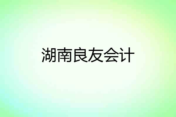湖南良友会计
