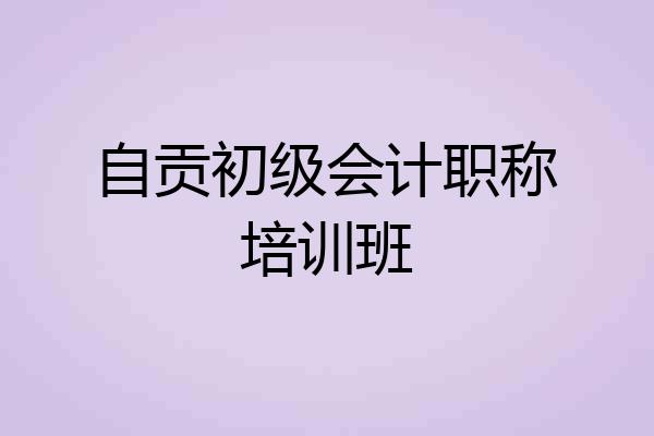 自贡初级会计职称培训班