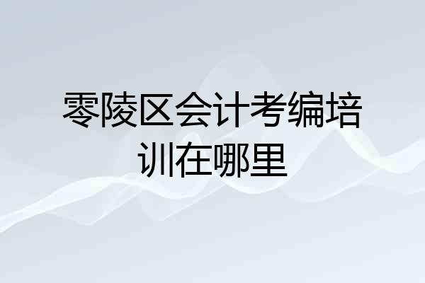 零陵区会计考编培训在哪里