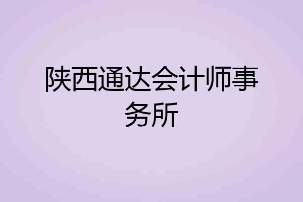陕西通达会计师事务所