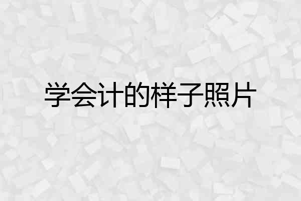 学会计的样子照片