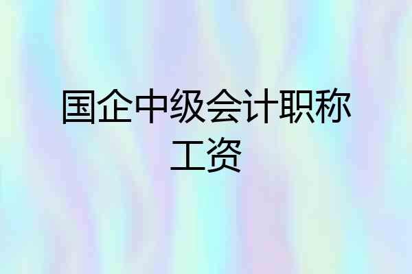 国企中级会计职称工资