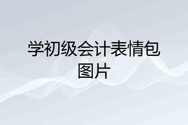 学初级会计表情包图片