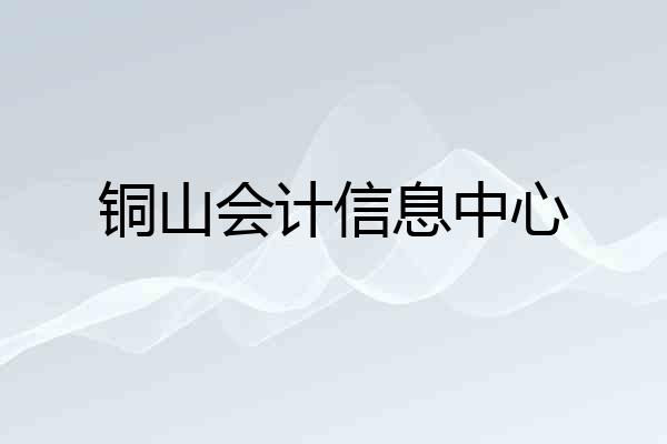 铜山会计信息中心