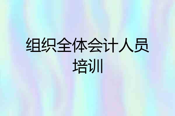 组织全体会计人员培训