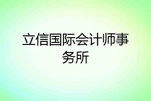 立信国际会计师事务所