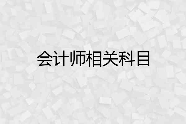 会计师相关科目