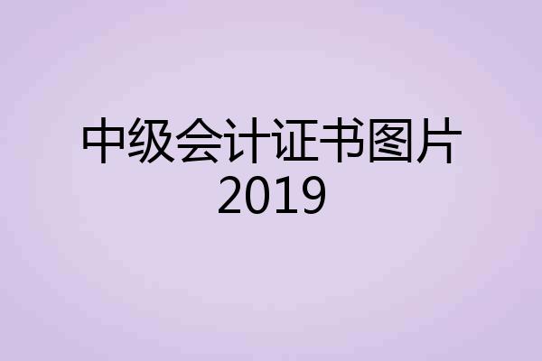 中级会计证书图片2019