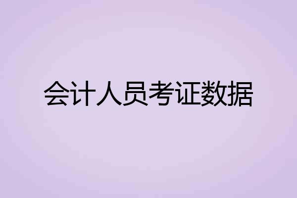 会计人员考证数据