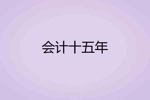 会计十五年
