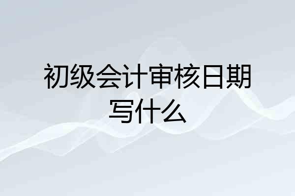 初级会计审核日期写什么