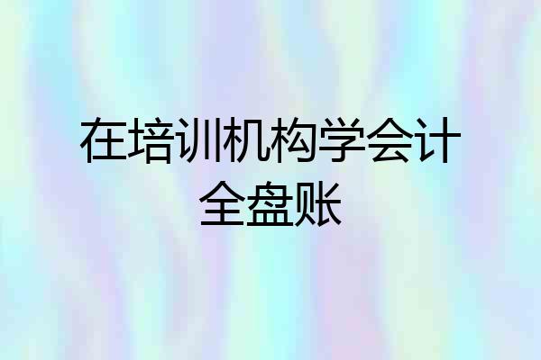 在培训机构学会计全盘账
