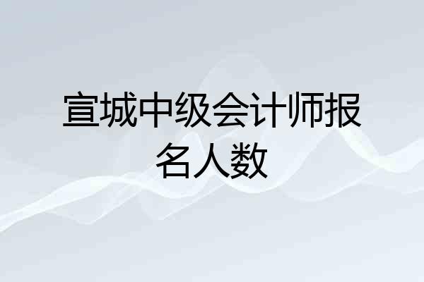 宣城中级会计师报名人数