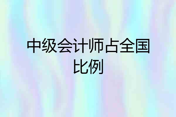 中级会计师占全国比例