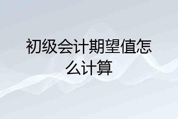 初级会计期望值怎么计算
