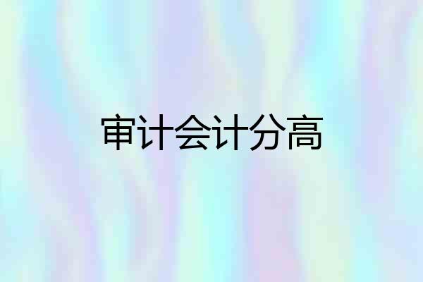 审计会计分高