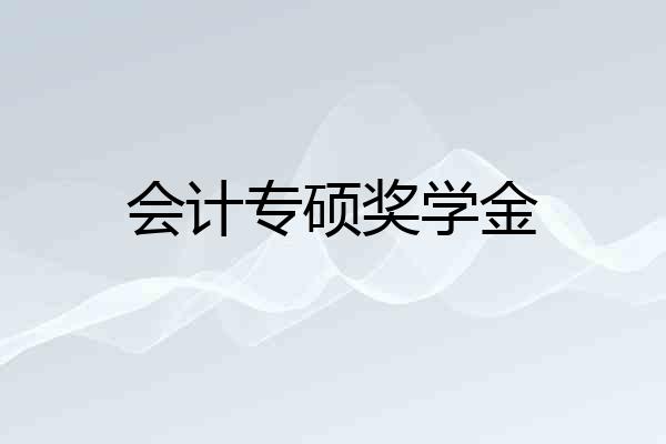 会计专硕奖学金