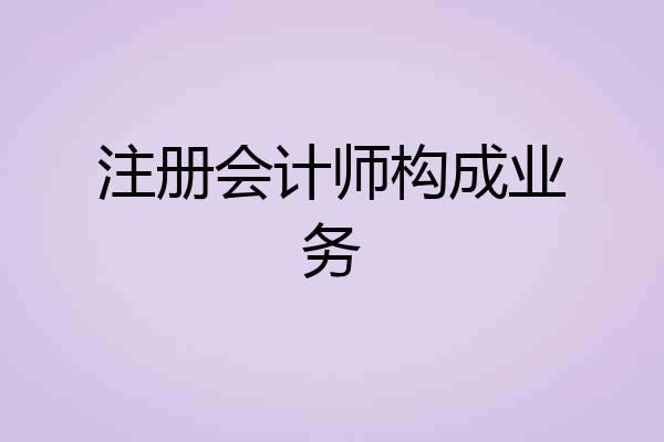 注册会计师构成业务