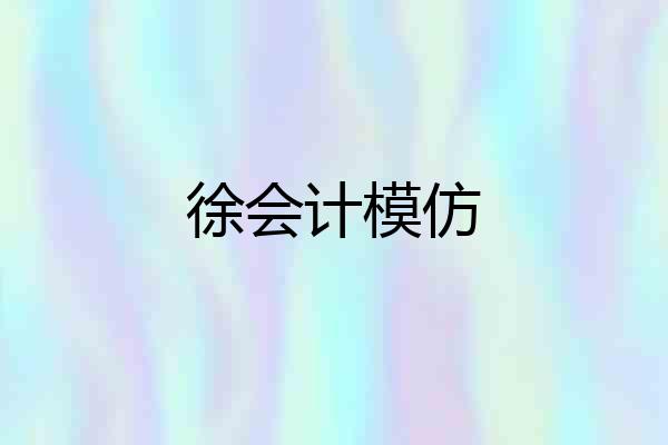 徐会计模仿