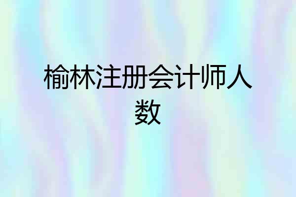 榆林注册会计师人数