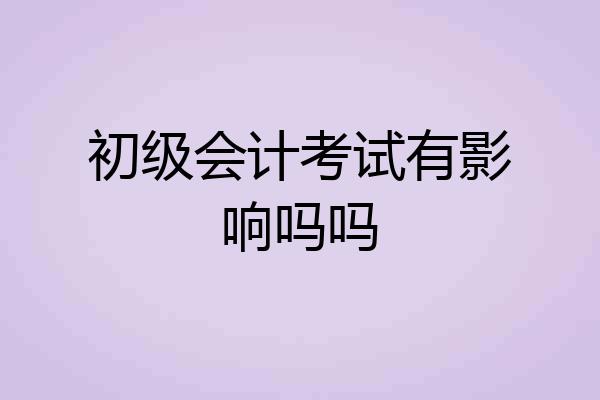 初级会计考试有影响吗吗