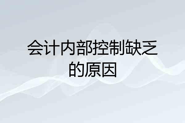 会计内部控制缺乏的原因