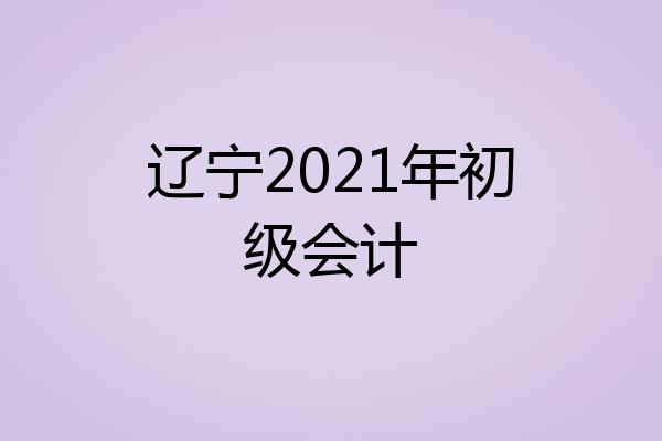 辽宁2021年初级会计