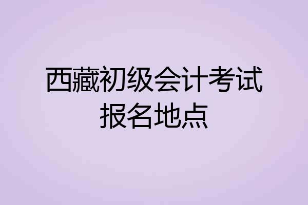 西藏初级会计考试报名地点