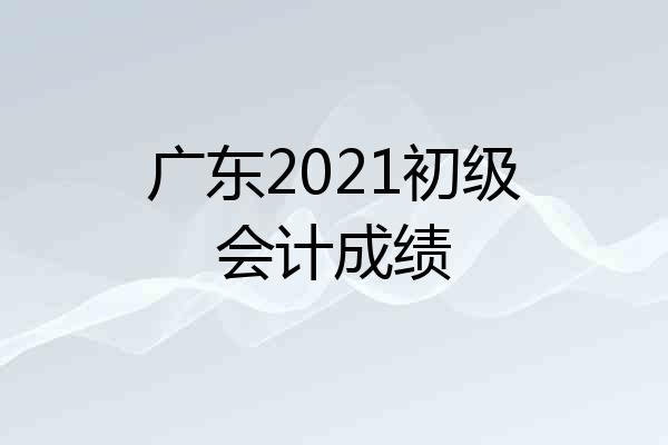 广东2021初级会计成绩