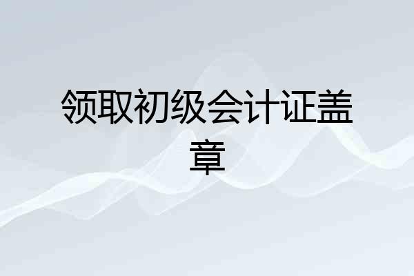 领取初级会计证盖章