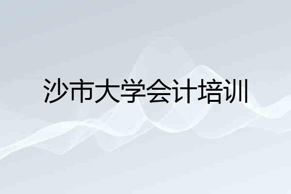 沙市大学会计培训