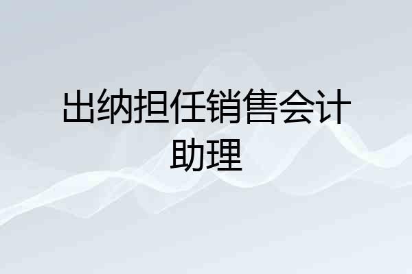出纳担任销售会计助理