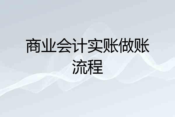 商业会计实账做账流程