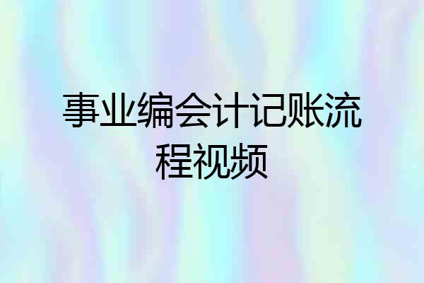 事业编会计记账流程视频