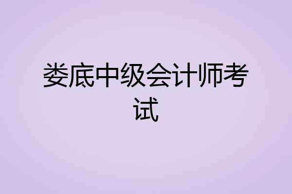 娄底中级会计师考试