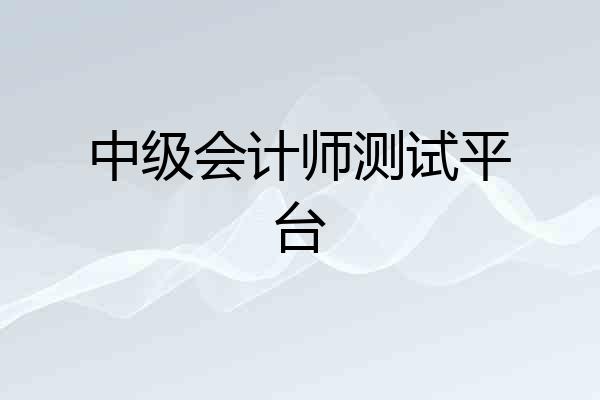 中级会计师测试平台