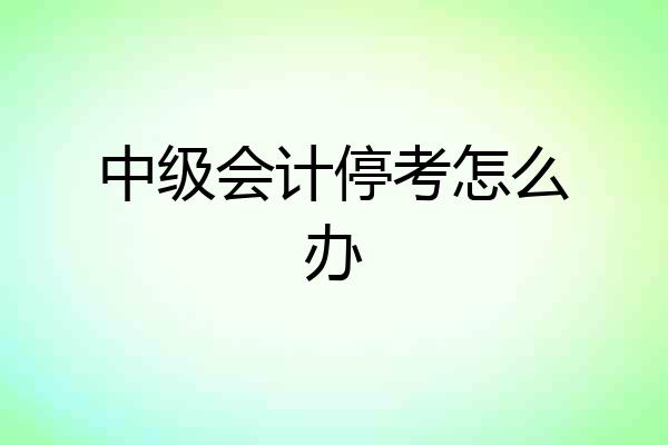 中级会计停考怎么办
