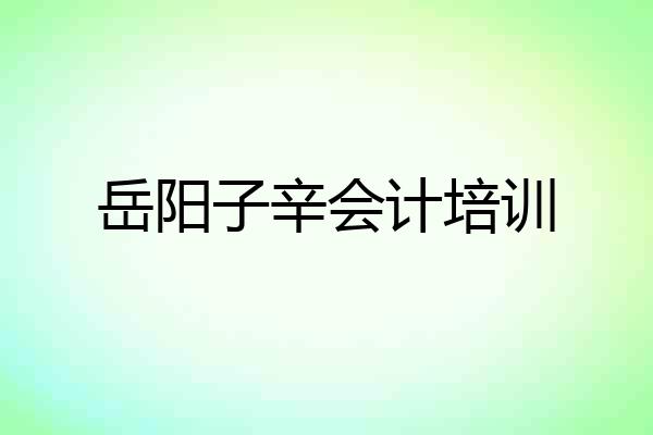 岳阳子辛会计培训