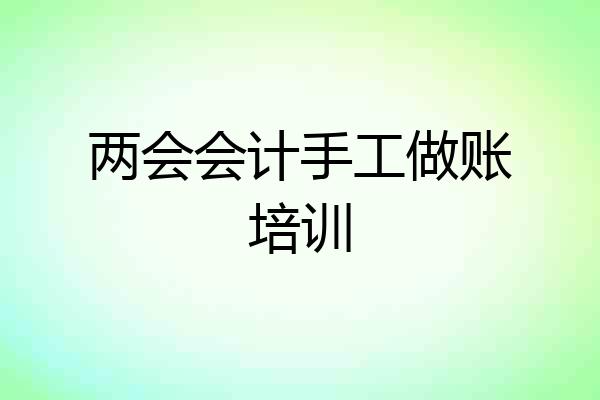 两会会计手工做账培训