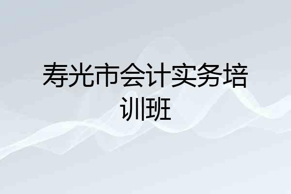 寿光市会计实务培训班