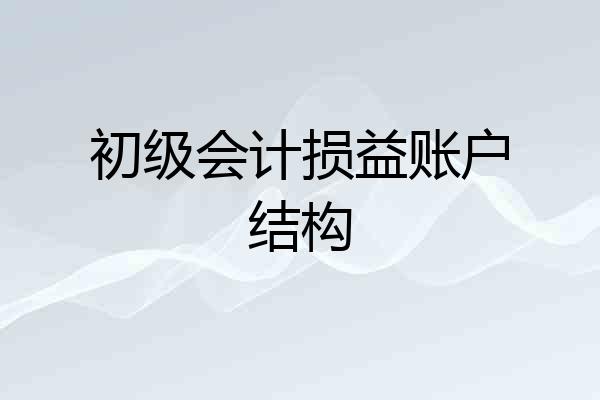 初级会计损益账户结构