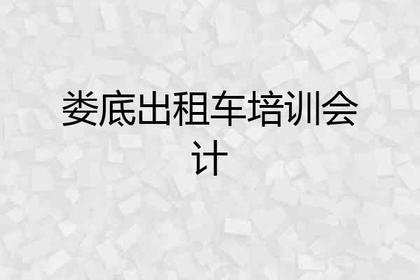 娄底出租车培训会计