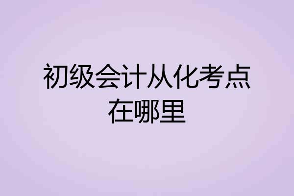 初级会计从化考点在哪里