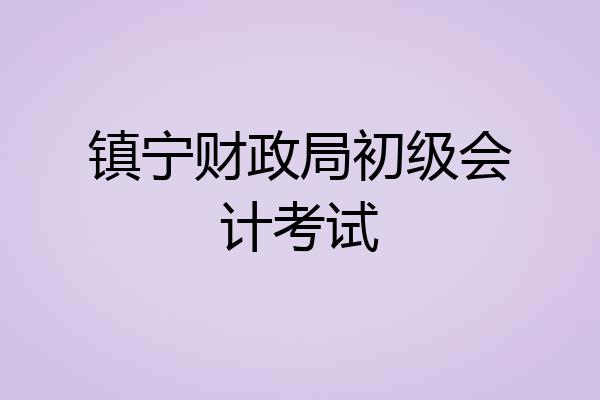 镇宁财政局初级会计考试