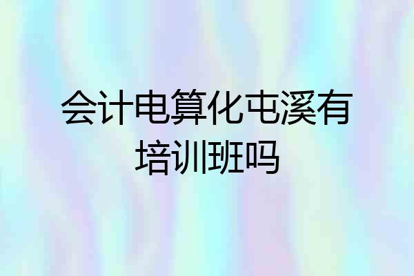 会计电算化屯溪有培训班吗