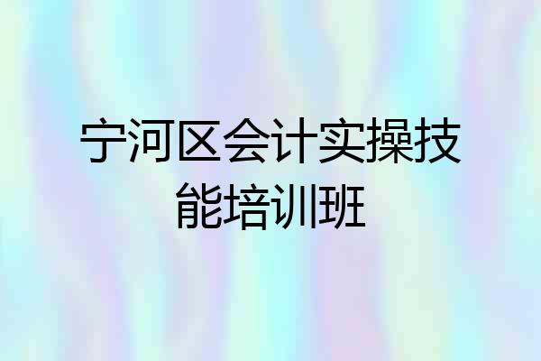 宁河区会计实操技能培训班