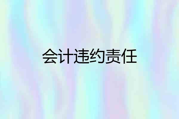 会计违约责任