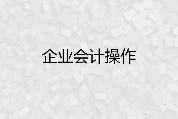 企业会计操作